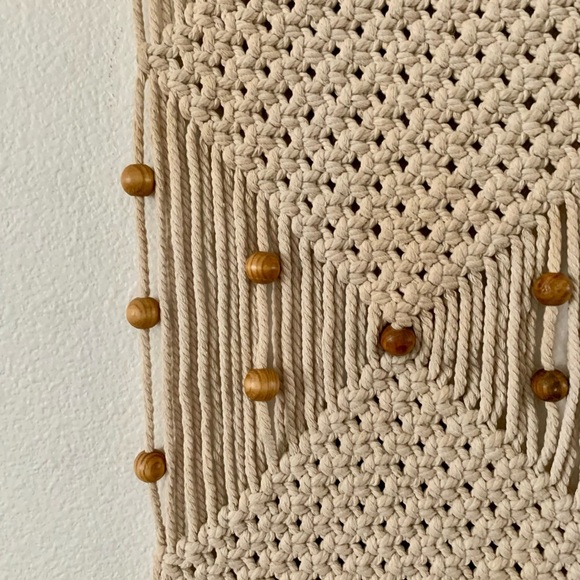 Karma living wall boho chic Macrame Bubble Fabric Art wall hanging 15/32” - Picture 4 of 8